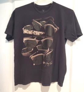 Marc Ecko Herren Large Tee T-Shirt schwarz mit Sonnenbrille Grafik & Signatur - Bild 1 von 7