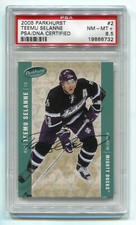 2005 Parkhurst 2 Teemu Selanne PSA/DNA graded Auto NM-Mint+ 8.5 HOF signed card