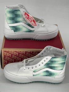 Vans Sneakers Platform Sk8 Hi Stacked Women 9.5 Mint Gradient Green White New - Picture 1 of 10