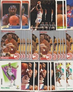 MOSES MALONE LOT OF 65 BASKETBALL CARDS HAWKS 76ERS - Picture 1 of 2