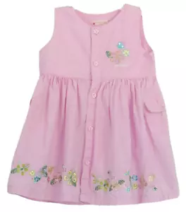 PRPLESHIP Size 4T Pink Button Down Embroidered Sleeveless Round Neck Dress - Picture 1 of 2