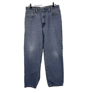 Pantalones de mezclilla Levis 550 para hombre azul calce relajado lavado claro talla 33 x 30 desgastados - Imagen 1 de 9