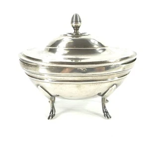 Antique Spanish Sterling Silver Covered Footed Bowl - Picture 1 of 12
