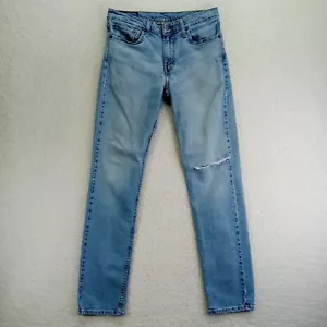 Levis 511 Slim Fit Jeans Mens 32x34 Blue Stretch Denim Cotton Blend Medium Wash - Picture 1 of 12