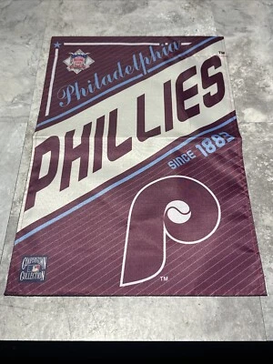 PHILADELPHIA PHILLIES COOPERSTOWN COLLECTION 12"X18" 2-SIDED GARDEN FLAG 👀 - Image 1 of 2