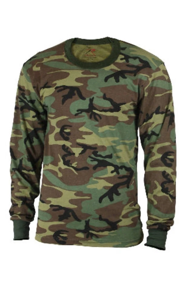 Rothco Long Sleeve T-Shirt - Woodland - Medium - Image 1 of 1