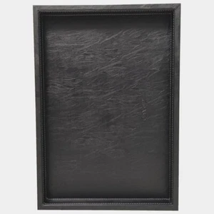 QAVOL 25x15 pollici vassoio da portata in pelle di lusso leggero fascia alta nero - Foto 1 di 7