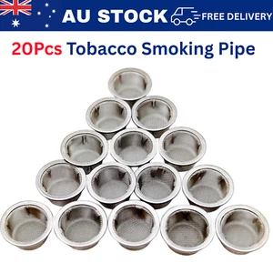 20Pcs Stainless Steel Screen Filter Mesh Bowl Tobacco Smoking Pipe Filter Screen - Picture 1 of 5