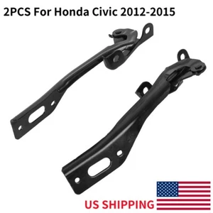 1 Pair Hood Hinge Driver & Passenger Side LH RH for Honda Civic 2012-2015 Sedan - Imagen 1 de 8