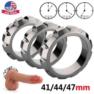 Heavy Cock Ring Weighted Penis Ring Stainless Steel Ball Stretcher Scrotum Rings - Picture 1 of 15