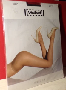 WOLFORD COLLANT SHEER 15 TIGHTS - NEARLY BLACK - TAILLE XS - NEUF - Picture 1 of 5