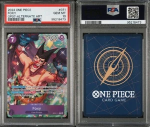 Foxy OP07-071 Alt Art Card One Piece English 500 Years in the Future PSA 10 - Picture 1 of 1