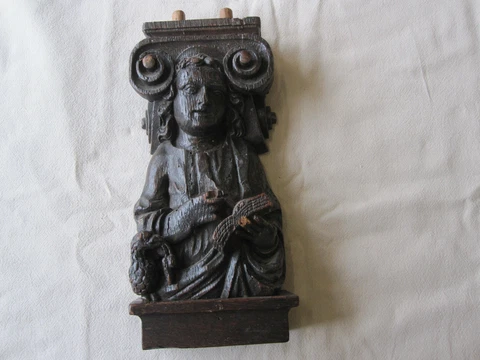 19 TH CENTURY WOODEN ANTIQUES STATUE OFF A SAINT Cover