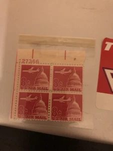 1962 8c Plane & Capitol,carmine - Picture 1 of 1