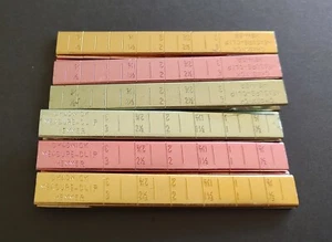 6 inhibidores de clip de medida vintage Chadwick - dorados rosa y verde - Imagen 1 de 3