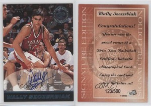 1999 Press Pass SE Auto Blue /500 Wally Szczerbiak Rookie Auto RC