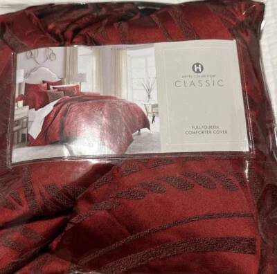 Hotel Collection Classic Ornate Scroll FULL / QUEEN Duvet Cover Red $335 😃😃 - Image 1 of 2