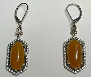 Joy Jade of Yesteryear Sterling Silber Butterscotch Jade Ohrringe #122 - Bild 1 von 4