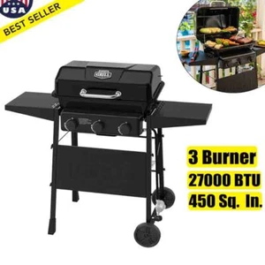 Durable Outdoor Propane Gas Grill 3Burner Cooking Patio Barbecue Stainless Steel - Picture 1 of 11