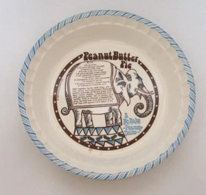 1983 Royal China Country Harvest Peanut Butter Pie Recipe Plate Circus Elephant - Picture 1 of 8