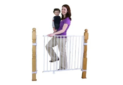 Puerta para bebé extra alta y ancha 2 en 1 escalera y pasillo montada en la pared, extra... Foto 1 de 2