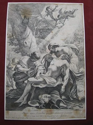 Francois Perrier: Marter Hl Sebastian 1633/Martyrdom St Sebastan Print Radierung - Bild 1 von 4