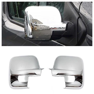Per RENAULT TRAFIC III 2014-SU Coppia Calotte Specchio Retrovisore Cromo - Immagine 1 di 4