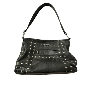 Borsa a tracolla Harley Davidson in pelle con borchie borsa hobo biker rocker - Foto 1 di 11