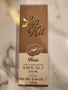 💋Lacura Aldi Lip Kit Nude Color Matte Liquid Lipstick And Lip Liner - Picture 1 of 2