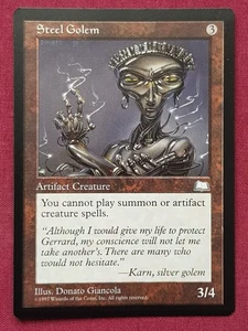 Magic The Gathering WEATHERLIGHT STEEL GOLEM artifact card MTG - Picture 1 of 2