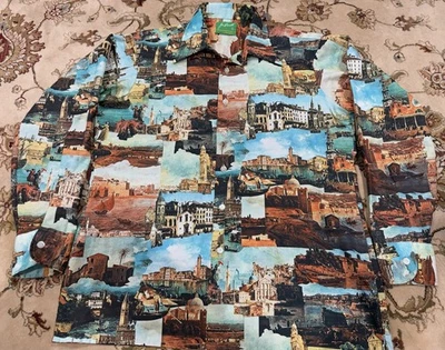 Camisa discoteca vintage Joe Namath por Arrow estampado europeo Francia Italia talla L Foto 1 de 4