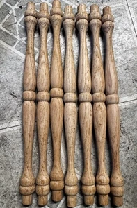 "7 nuevos husillos de madera torneada de roble macizo de 11"" de largo artesanías, decoración del hogar, muebles" - Imagen 1 de 3