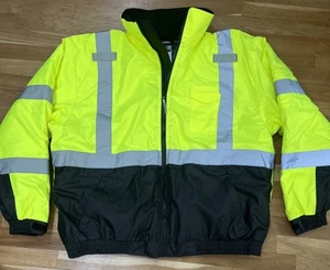 HI VIS ISOLIERTE HOCH SICHTBARE REFLEKTIERENDE STRASSENJACKE SICHERHEITSJACKE 3XL gelb - Bild 1 von 6