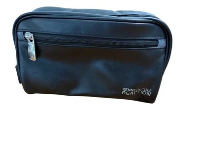 Kenneth Cole Reaction Bolsa de Viaje Estuche Negro Cremallera Doble Bolsa Artículos de Aseo Kit de Afeitado Foto 1 de 4
