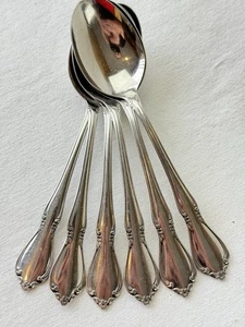 Oneida CHATEAU Set of 6 Oval Soup spoons Oneidacraft Deluxe Stainless Flatware - Picture 1 of 5