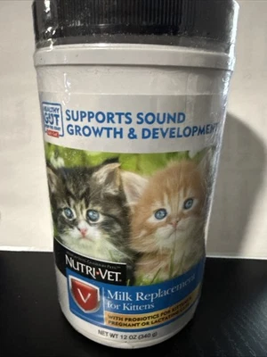 Reemplazo de leche Nutri-Vet para gatitos 12 OZ BB 12/03/26 fórmula probióticos Foto 1 de 2