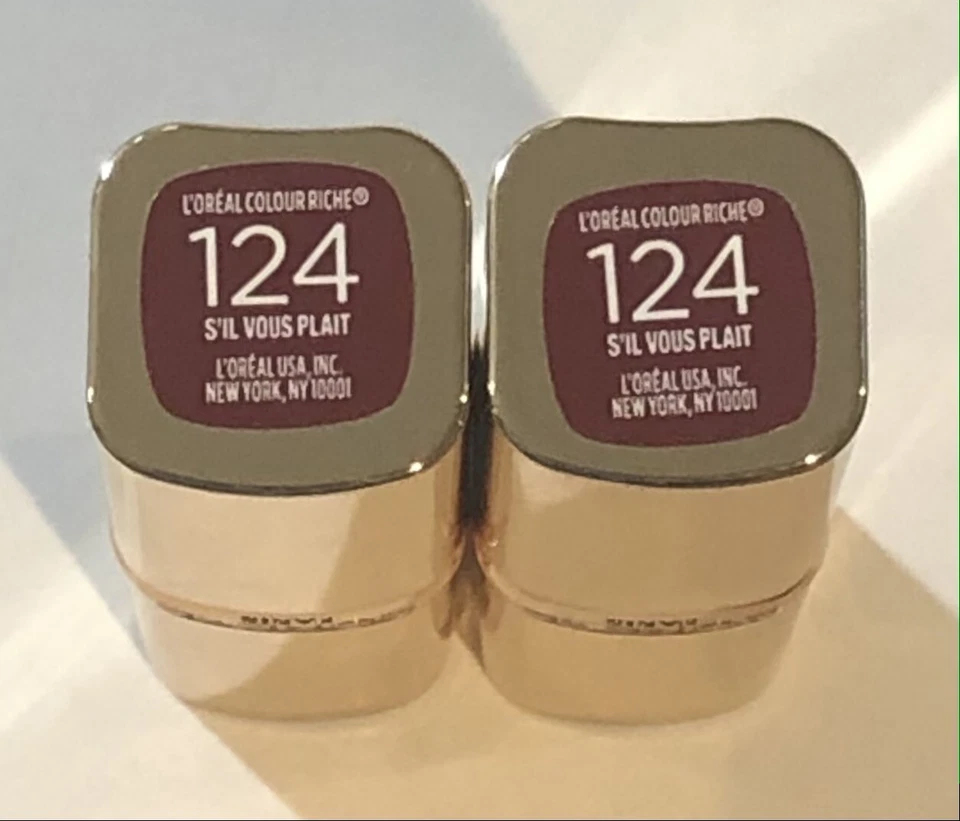 (2) Loreal Colour Riche Satin Lipstick, 124 S'il Vous Plait - Image 1 of 1