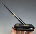 Vintage Sheaffer 2-częściowy zestaw biurkowy uchwyt i długopis czarny kwadratowy solidny 501s 45121