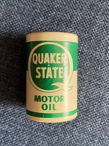 1.5"  MiNi Quaker State Miniature Motor Oil Salt Shaker .4 oz 1970s Cardboard - Picture 1 of 4