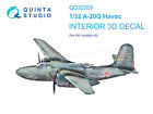 Quinta Studio 1/32 A-20G Havoc 3D-gedruckter & farbiger Innenraum...