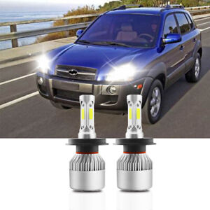 FOR HYUNDAI TUCSON 2004-2009 2x H4 Car Headlight Kit LED Bulbs PURE WHITE 6500K