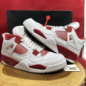 NIKE AIR JORDAN 4 RETRO ALTERNATE 89 IV Size 12 308497-106 Red White Chicago XI - Picture 1 of 10