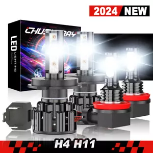 For Toyota Highlander 2008-2010 bright LED Headlight + Fog Light Bulbs Combo Kit - Picture 1 of 19