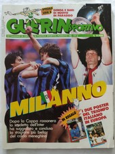 RARO GUERIN SPORTIVO 22/1989 + POSTER MILAN COPPA CAMPIONI INTER SCUDETTO NAPOLI