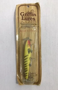 Vintage GRIFFIN LURES Wooden Lure 'Bass Baffler' #1769 NOS - Picture 1 of 5