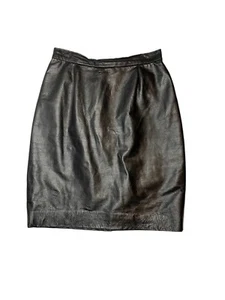 JH Collectibles Moto Black Leather Mini Pencil Skirt Sz 4P - Picture 1 of 10