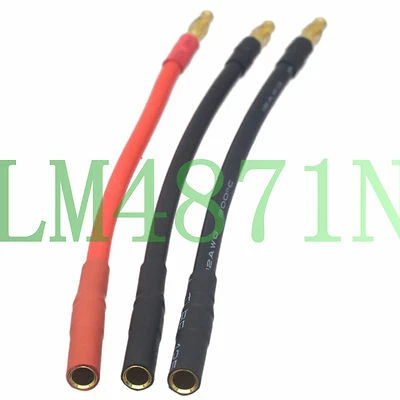 3pc/Set ESC HV 4MM Male to 4MM Female Bullet Plug Motor Brushless Castle Mambo - Image 1 of 4