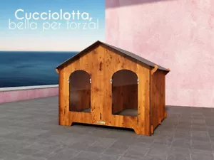 CUCCIA doppia per 2 Cani per esterno TWINNY 2S in laminato hpl antimorso - Imagen 1 de 3