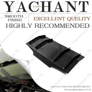 CARBON FIBER Kit For 12-16 GT86 FT86 ZN6 FR-S BRZ ZC6 TR Style Rear Diffuser Lip - Picture 1 of 12