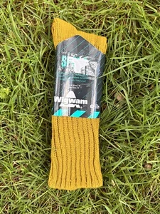 New Wigwam Slouch Sock Sport 622 JR Shoe Size 1-5/Sock 7-9 Mustard Kid FREE SHIP - Picture 1 of 6